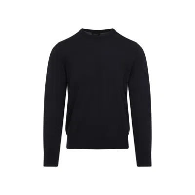 BRIONI BRIONI BLUE WOOL CREWNECK SWEATER