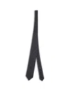 Brioni Glen-plaid Silk-cashmere Tie In Gray