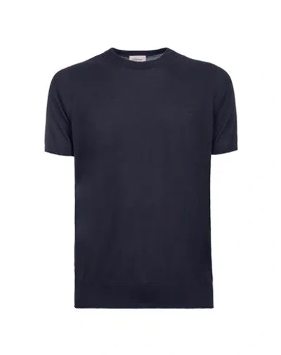 Brioni T-shirt Man T-shirt Blue Size 46 Cotton In Gray