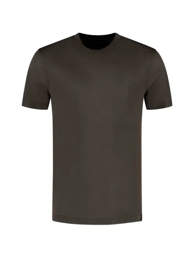 Brioni 라운드 넥 티셔츠 In Brown