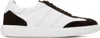 Brioni Brown & White Olympia Sneakers In White/dark Brown