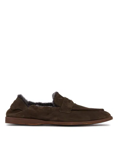 Brioni Brown Leather Loafers