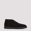 Brioni Suede Leather Desert Boots With Rubber Outsole In Brown