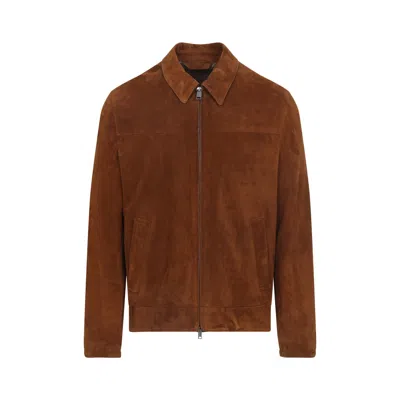 Brioni Brown Suede Leather Jacket