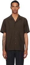 Brioni Brown Wool & Silk Shirt In Brown