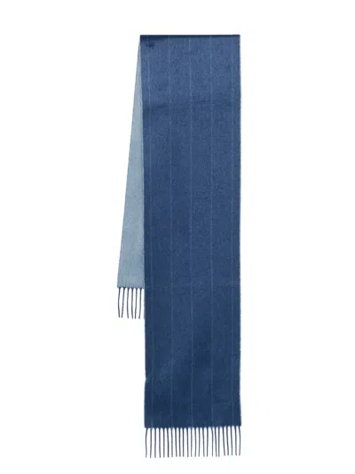 Brioni Brushed Scarf In Blue