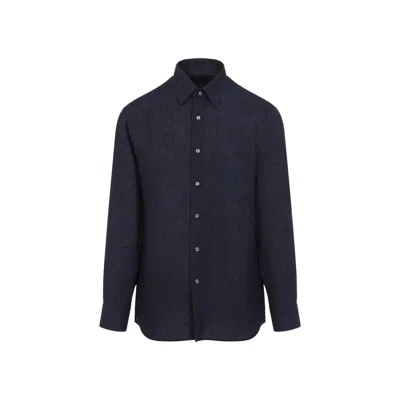 Brioni Men's Shirt In Blue