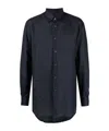 Brioni Button-down Fitted Shirt In Black