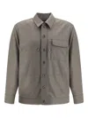 Brioni Button-fastening Patch-pocket Shirt In Gray