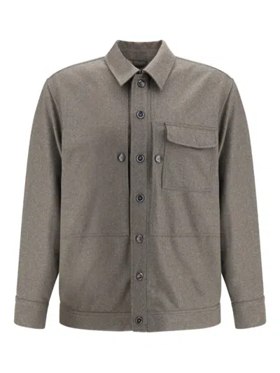 BRIONI BUTTON-FASTENING PATCH-POCKET SHIRT