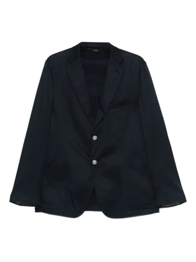 Brioni Button Pocket Blazer In Blue