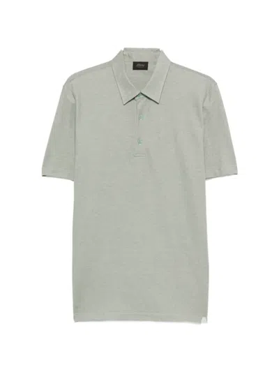 Brioni Button Polo Shirt In Multi