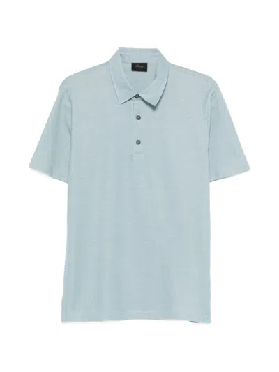 Brioni Buttoned Polo Shirt In White