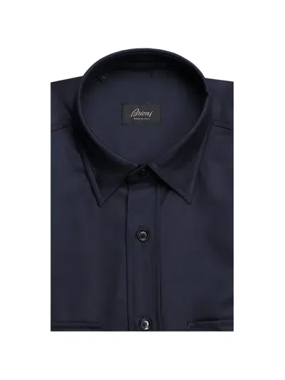 Brioni Buttoned Shirt In Blue