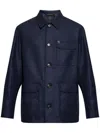Brioni Buttoned Wool Jacket In Blue