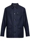 Brioni Buttoned Wool Jacket In Blue