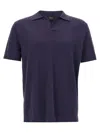Brioni Men's Cotton And Silk Johnny Collar Polo Shirt In Blue