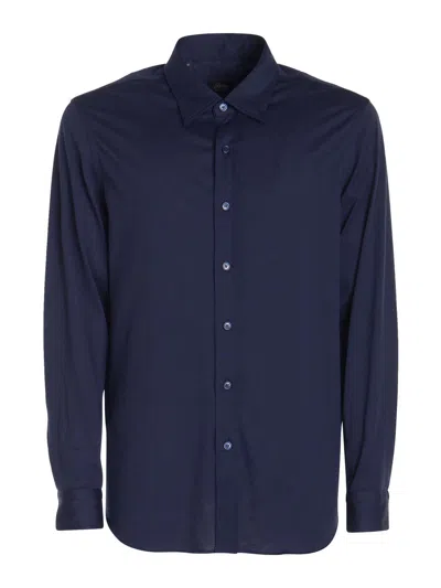 Brioni Cotton Shirt In Blue