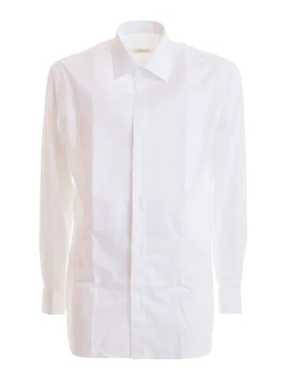 Brioni Smoking Shirt In Blanco