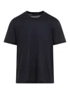 Brioni Silk-blend Crewneck T-shirt In Blue