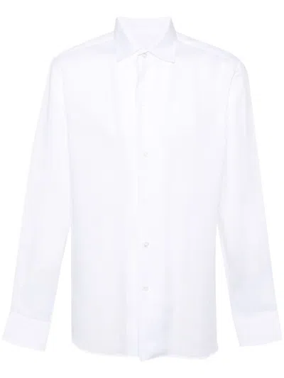 Brioni Men's Cotton Shirt In White