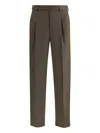 Brioni Capri Pleated Trousers In Brown