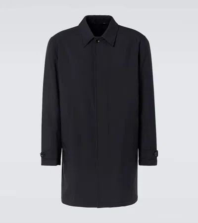 Brioni Single-breasted Coat In Shirt Collar With Beveled Lunette Shape