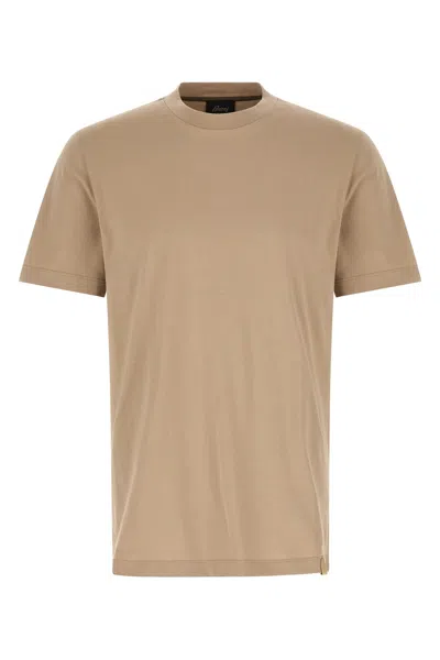 Brioni Carbon Effect Cotton Crew Neck T Shirt In Neutral