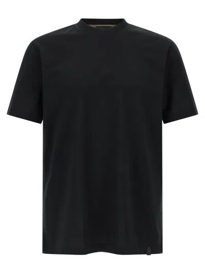 Brioni Carbonated Cotton T-shirt In Black