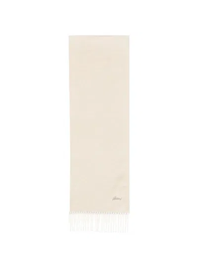 Brioni Cashmere And Silk Scarf In Beige
