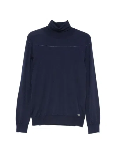 Brioni Cashmere And Silk Turtleneck Sweater In Multi