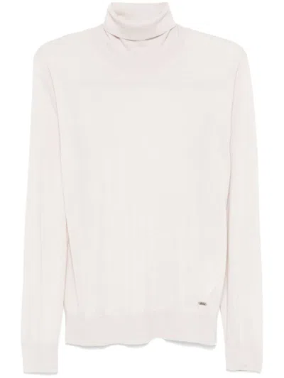 Brioni Cashmere And Silk Turtle-neck Sweater In Neutral