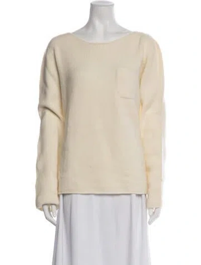 Pre-owned Brioni Cashmere Bateau Neckline Sweater In Neutrals