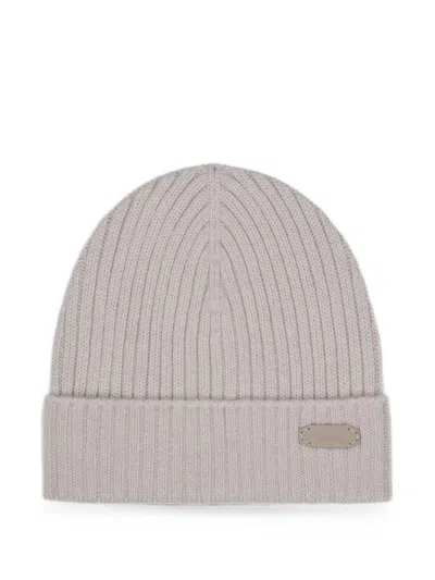 Brioni Cashmere Beanie In Sand