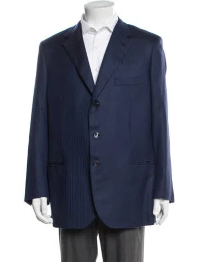 Pre-owned Brioni Cashmere Blazer In Blue