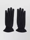 Brioni Cashmere Blend Gloves Elastic Cuffs In Black