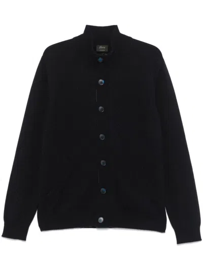Brioni Cashmere Cardigan In Blue