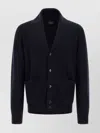 Brioni Ribbed And Braid Cardigan Sweaters And Cardigans Blue In Blue