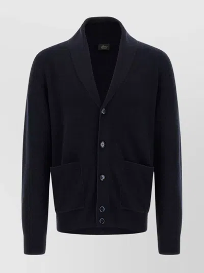 BRIONI CASHMERE CARDIGAN FEATURING SHAWL COLLAR