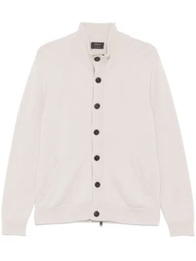 Brioni Cashmere Zip Blouson In Beige