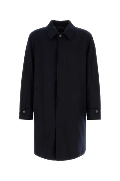 Brioni Cashmere Coat In Blue