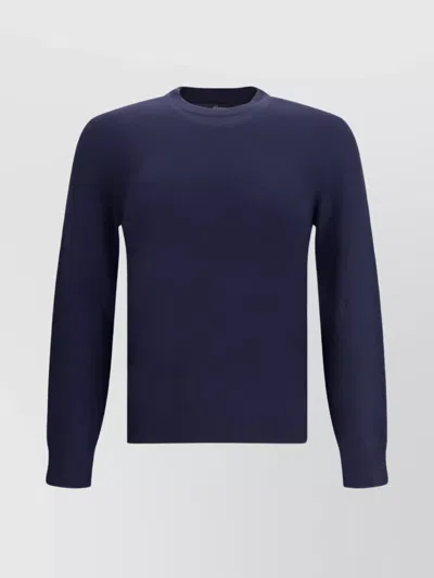 Brioni Cashmere Crew Neck Sweater In Blue