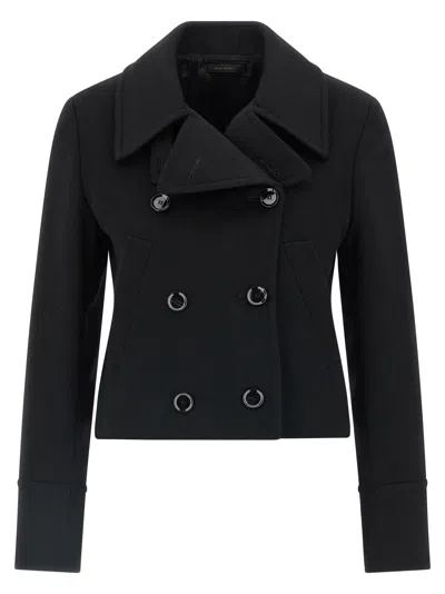 Brioni Cashmere Cropped Coat Coats And Trench Coats Black