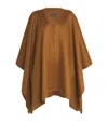 Brioni Cashmere Double-faced Cape In Brown