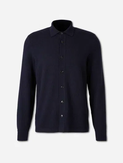 Brioni Cashmere Knit Cardigan In Blue