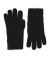 Brioni Cashmere Leather-detail Gloves In Black