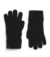 Brioni Cashmere Leather-detail Gloves In Blue