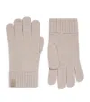 Brioni Cashmere Leather-detail Gloves In Nude