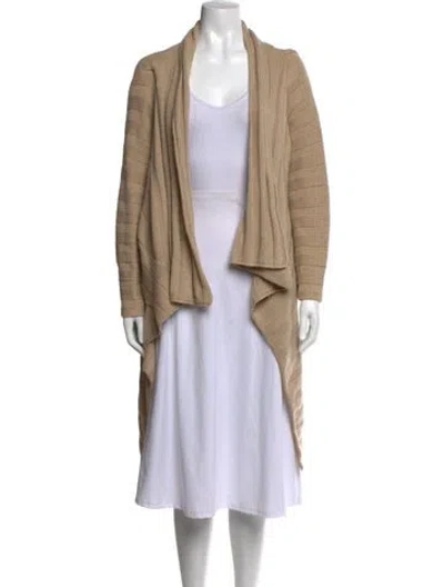 Pre-owned Brioni Cashmere Open Front Sweater In Neutrals