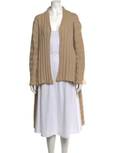 Pre-owned Brioni Cashmere Open Front Sweater In Neutrals